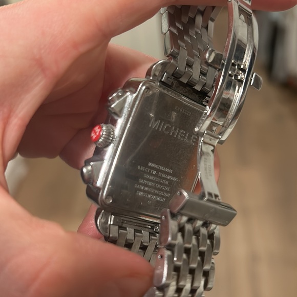 Michele Watch - Deco Diamond Stainless Steel Watch with Diamonds - Picture 8 of 8